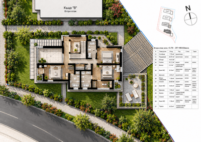 Проект с разрешение за строеж на 4 еднофамилни къщи